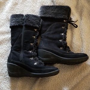 Winter Boots with Fur Trim